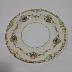 Noritake China Dinner Plate Gold Trim Floral Design Vintage Elegant Tableware